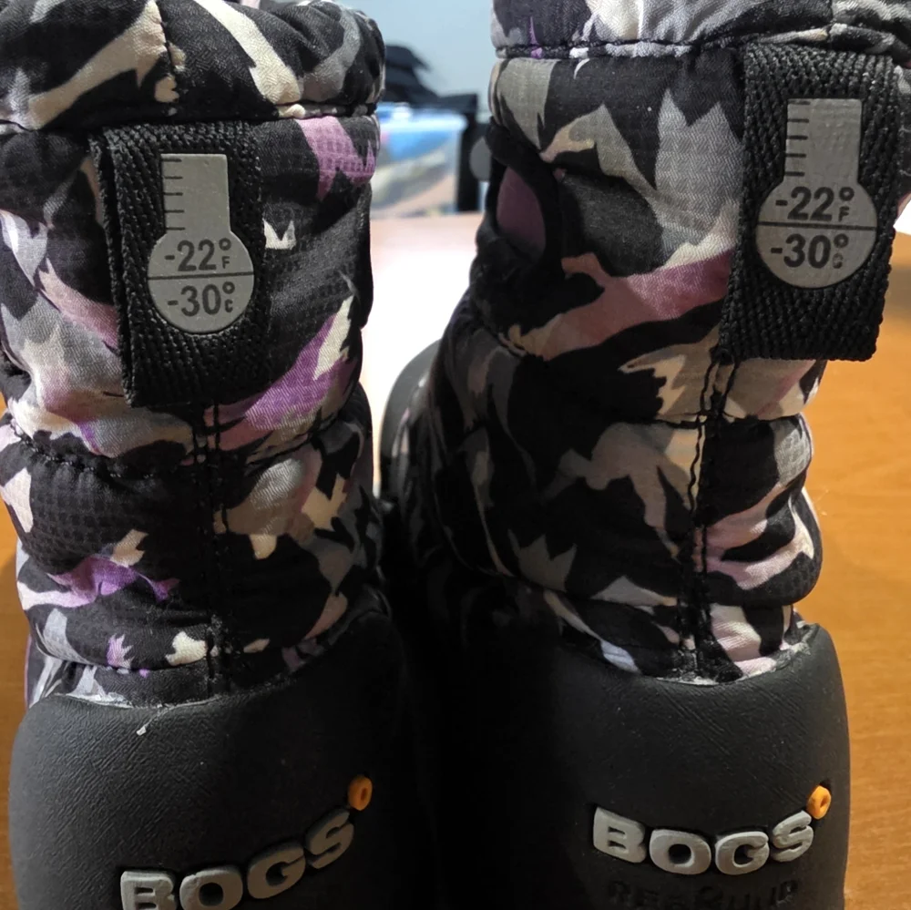 Bogs Kids Rain & Snow Boots Black Gray Purple